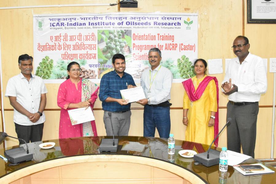 Valedictory session on orientation training programme for AICRP-Castor scientists